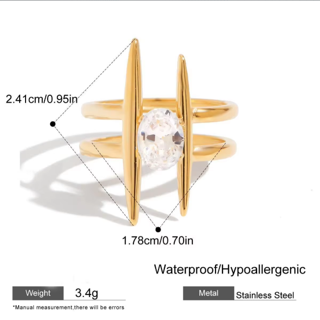 Bague Vintage en acier inoxydable