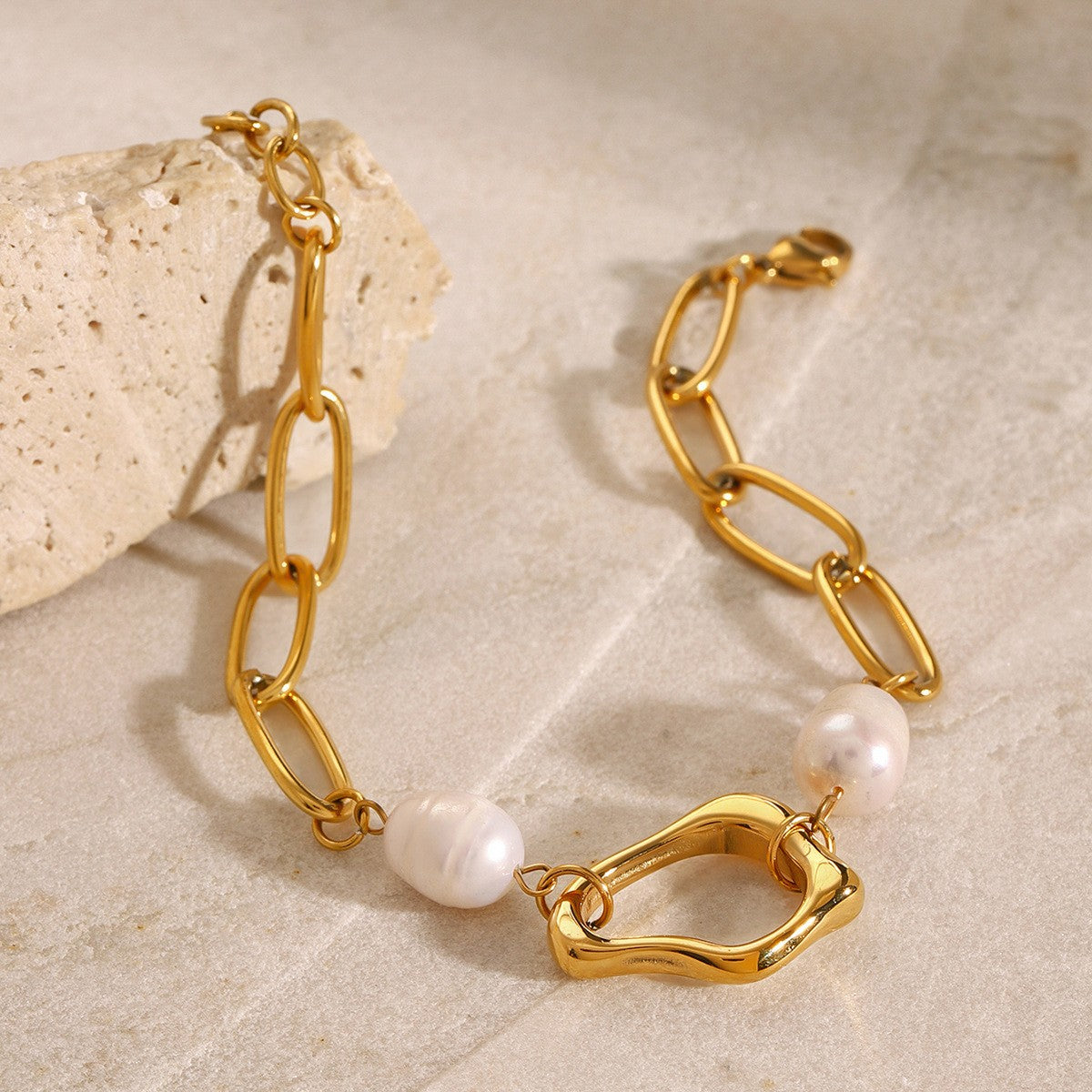 Bracelet en perles d'eau douce naturelles