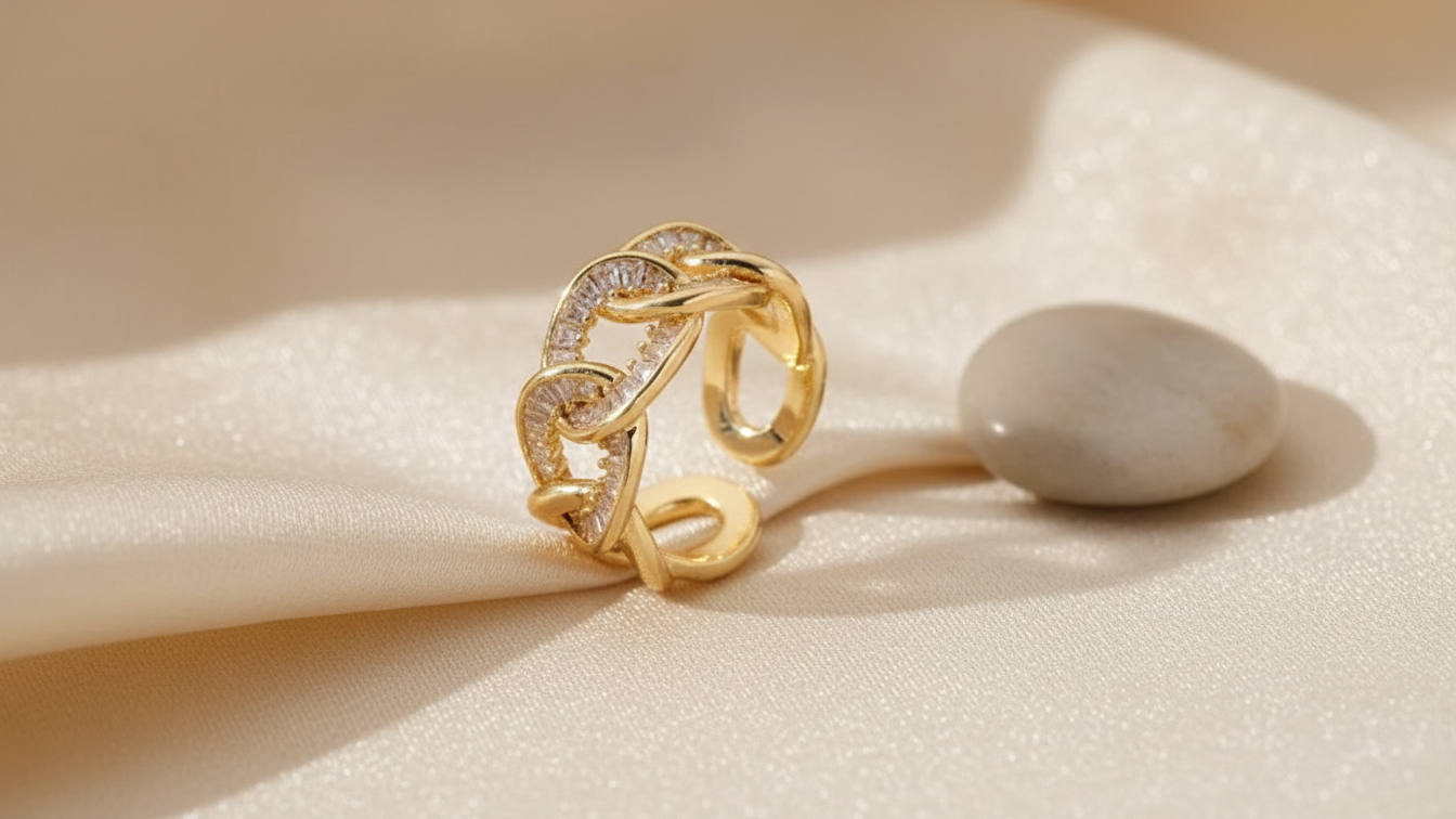 Bagues Tendance Plaqué Or 18k